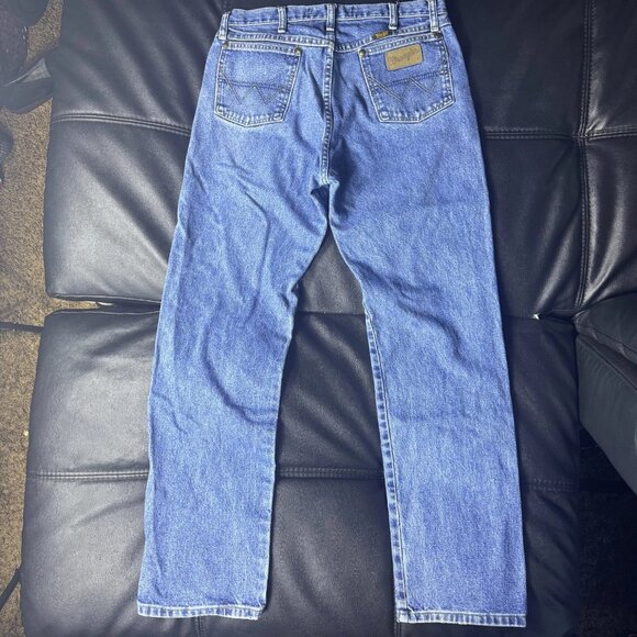 Wrangler George Strait Men's Jeans Blue Denim Straight Leg 13MGSHD Cowboy 33x34 - Picture 2 of 14